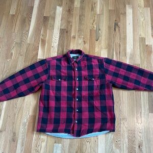 Buffalo Plaid Red and‎ Black Casual Button Down Shirt
